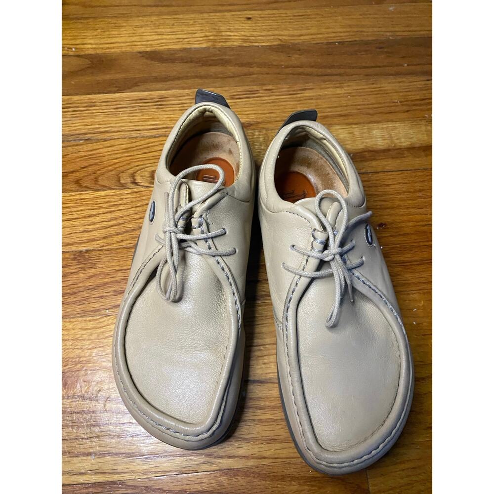 Footprints Birkenstock Leather Lace Up Loafers Comfy Cork Midsole Size 36 US 6